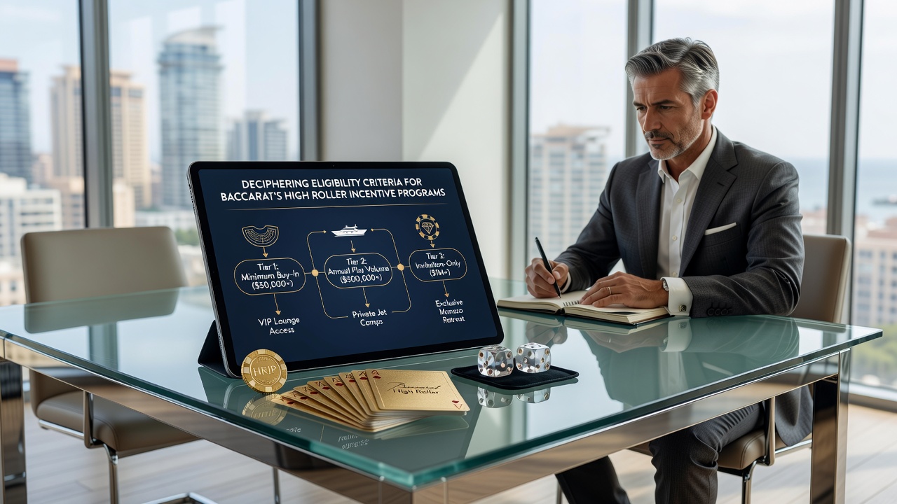 Casino loyalty dashboard displaying tier progression and baccarat-specific reward criteria