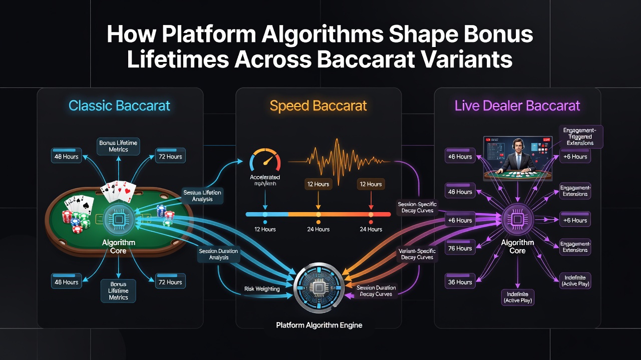 Data visualization of bonus lifetime variations in different baccarat formats