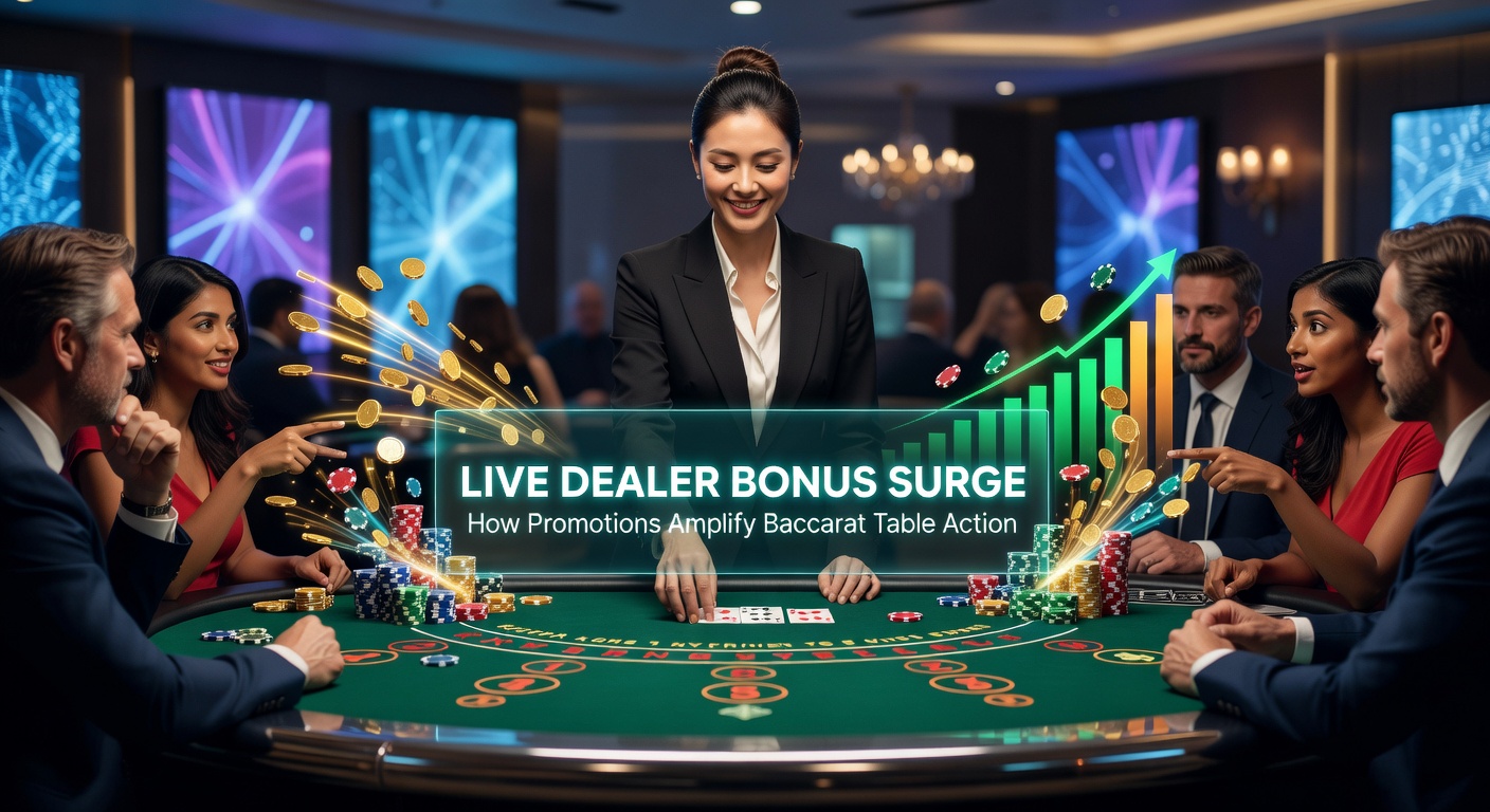 Dynamic screenshot of a live baccarat promotion dashboard showing real-time bonus multipliers and surging player bets