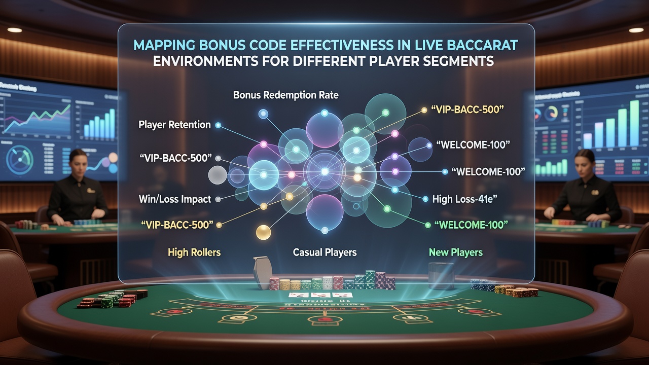 Analytics dashboard displaying segmented baccarat bonus code performance charts for July 2026 reporting period