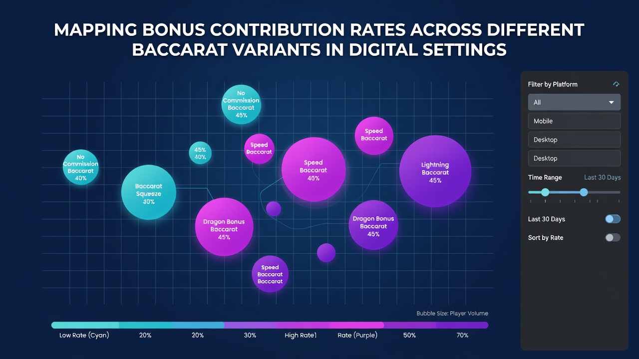 Bonus contribution mapping across digital baccarat formats