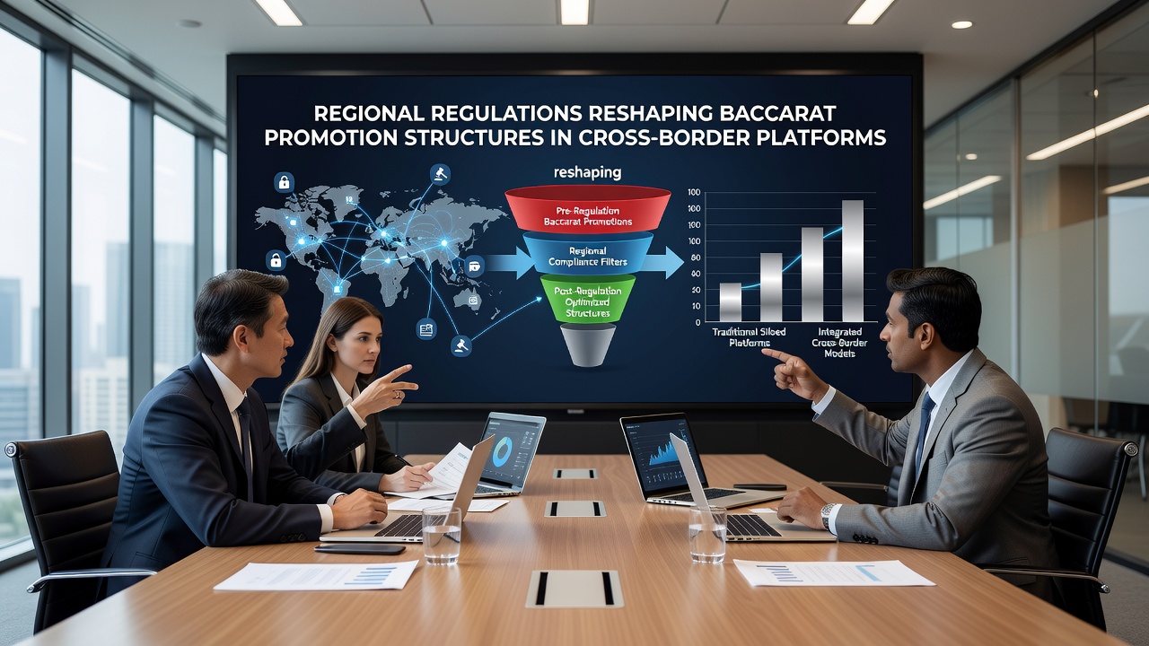 Analytics dashboard displaying regional compliance adjustments for baccarat bonus structures