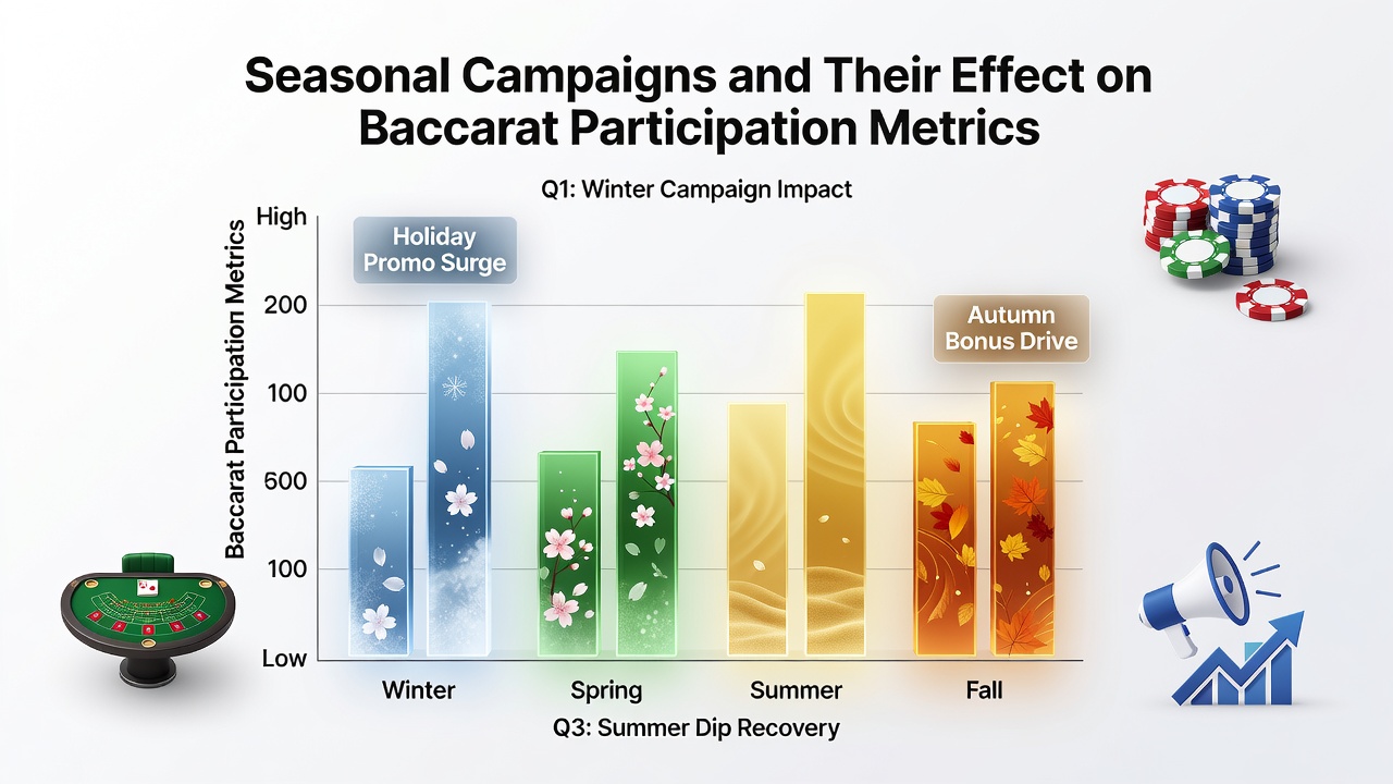 Analytics dashboard displaying baccarat participation trends during seasonal campaign periods